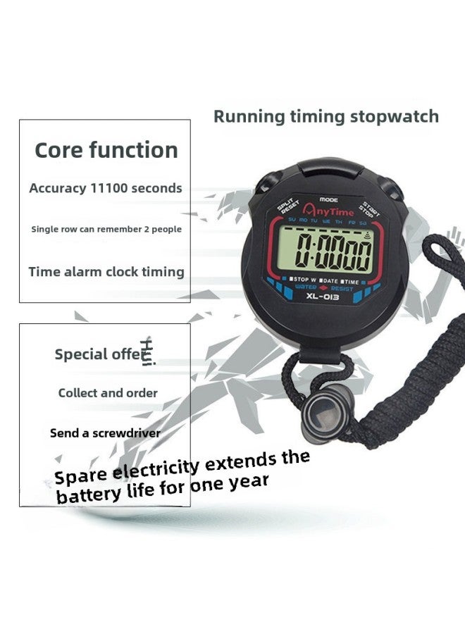 Stopwatch Timer Training Track And Field Sports Entrance Examination Physical Education Teacher Electronic Watch Running Fitness Learning Countdown-Display Accuracy:6128 [low Sensitivity Button] - Spare Electronics + Screwdriver