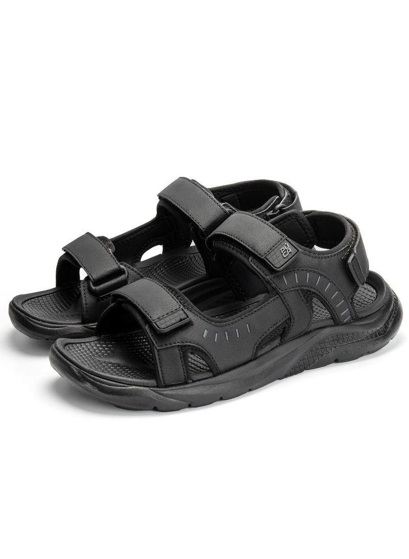 PUCA Sandals For Men | Comfortable Men's Sandals| Phylon Outsole | Anti-Skid | Velcro | Marker Black - Image 3