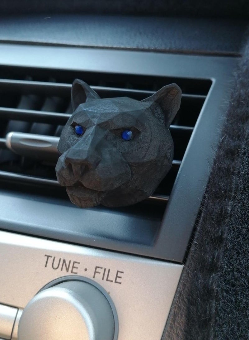 MEDORI Luxury Ceramic Car Air Freshener - 3D Panther Head, Satin Shine, Analogous to Tom Ford Lost Cherry, Premium Fragrance from France - Image 2