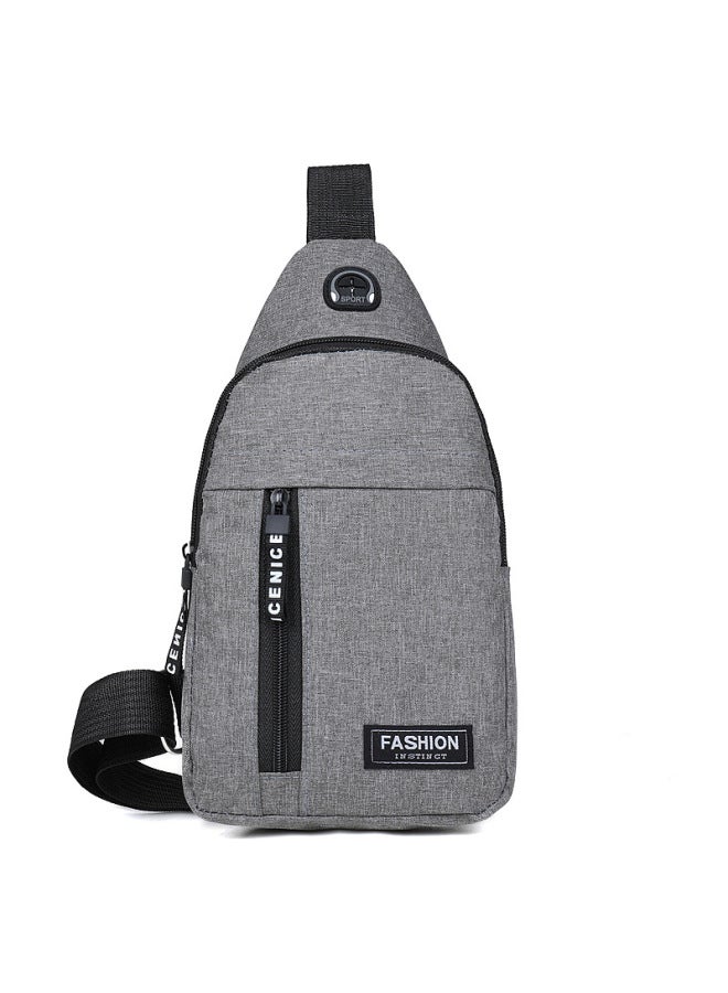 Generic Multifunctional Cycling Bag Chest Bag Men's Crossbody Bag Casual OxFord Cloth Shoulder Bag Fashionable Trendy Chest Bag-Color:Style One Black  - Image 3