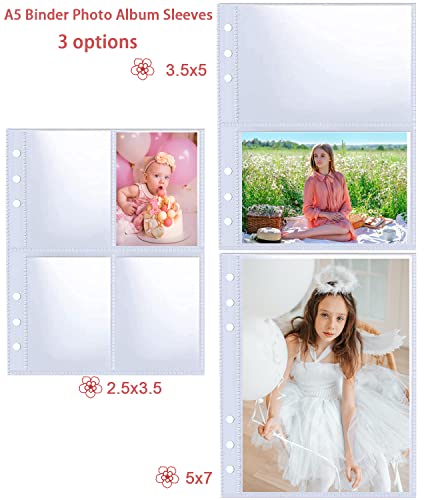 WITHYU 30 Pack 240 Pockets 2.5x3.5” Photocard Sleeves for 6 Ring A5 Binder, Ultra-Clear K-pop Photocard Sleeves, Double-Sided 4 Pocket Photo Pages, Top Loading Photo Sheet Protector for Photos, Trading Cards - Image 5