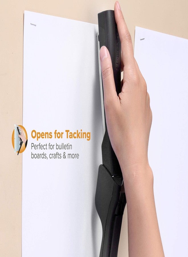 Bostitch Office Eco-Friendly Dynamo 4 in 1 Standup Stapler, Includes 420 Staples, 20 Sheet Capacity, Integrated Pencil Sharpener, Staple Remover & Staple Storage, Black - Image 4