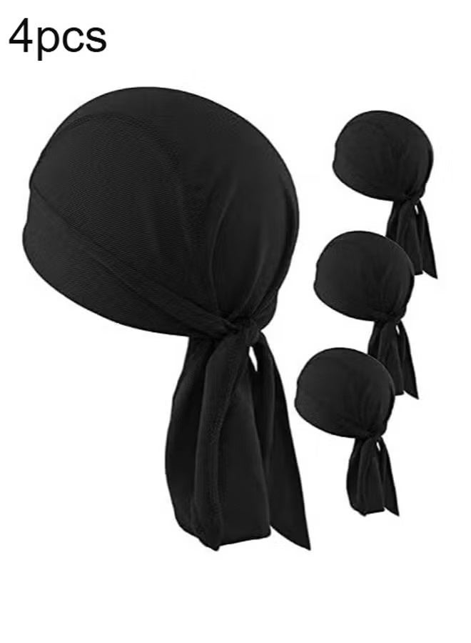 YJ Sweat Wicking Doo Rag Cooling Dew Rag Helmet Liner Hat Large Motorcycle Head Wrap Bandana for Men and Women - Image 1