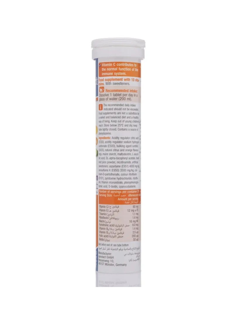sanotact - Sanotact Multivitamin 20 Orange Effervescent Tablets - Image 1
