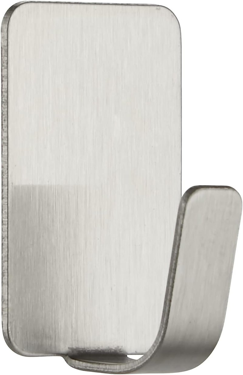 Command Stainless Steel Metal Small Hook| holds 225 gr. each hook | Silver color | Organize | Decoration | No Tools | Holds Strongly | Damage-Free Hanging | 4 hooks + 5 strips/pack - Image 4