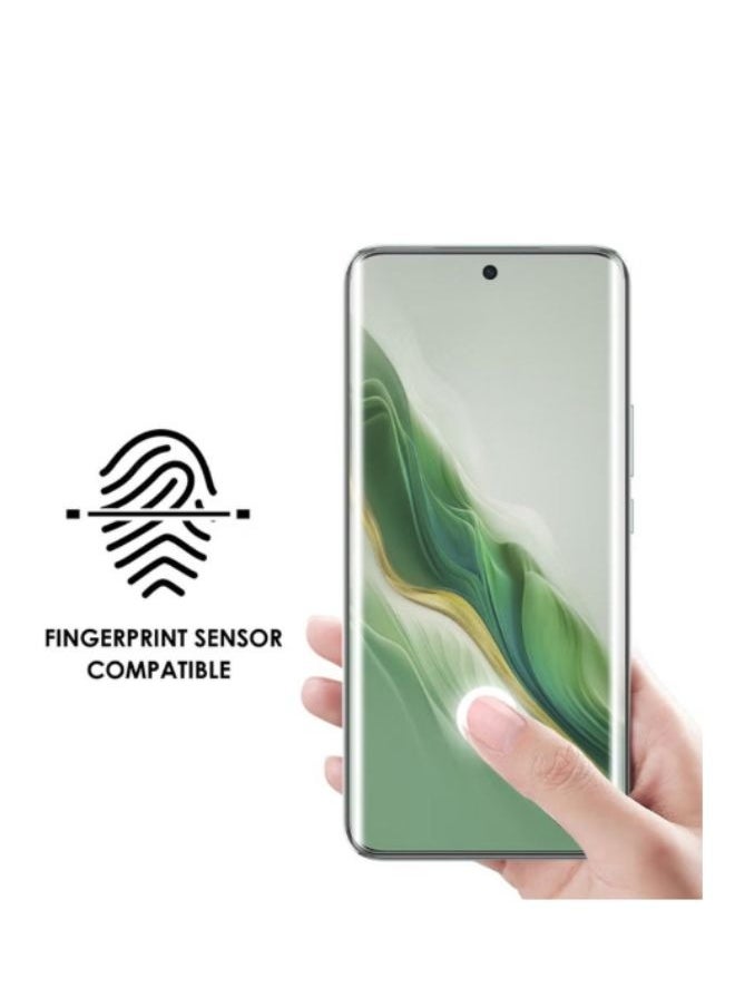 UV Full Curved Edge Tempered Glass Shield Easy Install Kit for Infinix Hot 50 Pro Plus