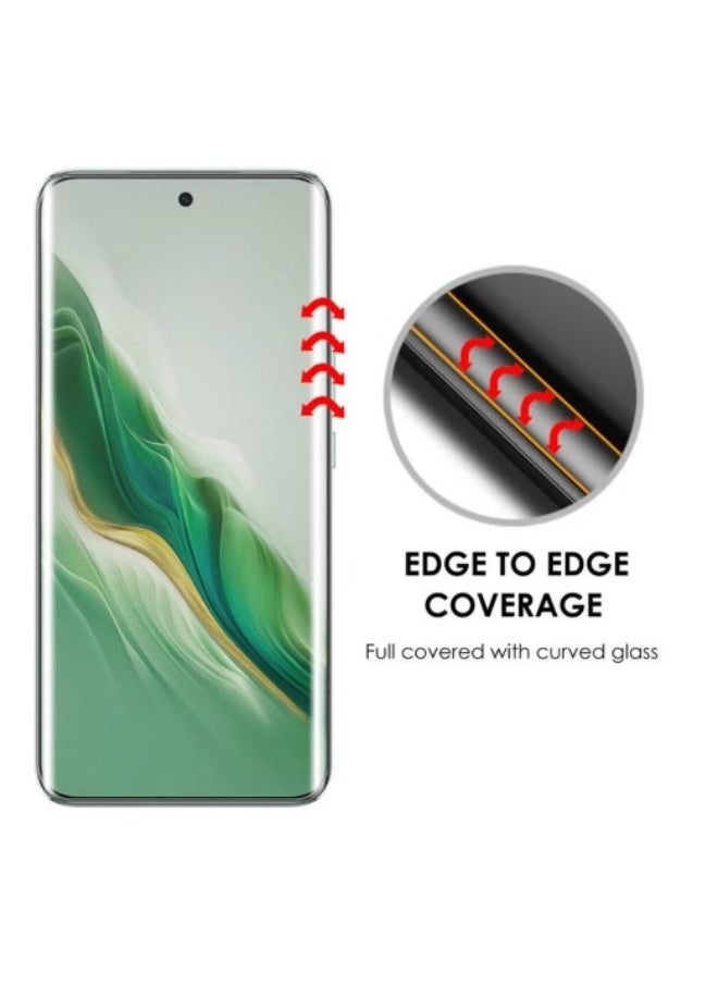 UV Full Curved Edge Tempered Glass Shield Easy Install Kit for Infinix Hot 50 Pro Plus