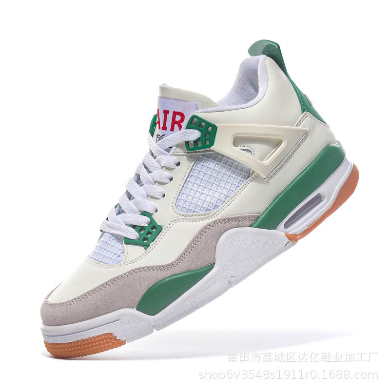 Putian Shoe Factory Produces Aj4 Joe 4 White Marble Lava White Cement Big Paris Sneaker