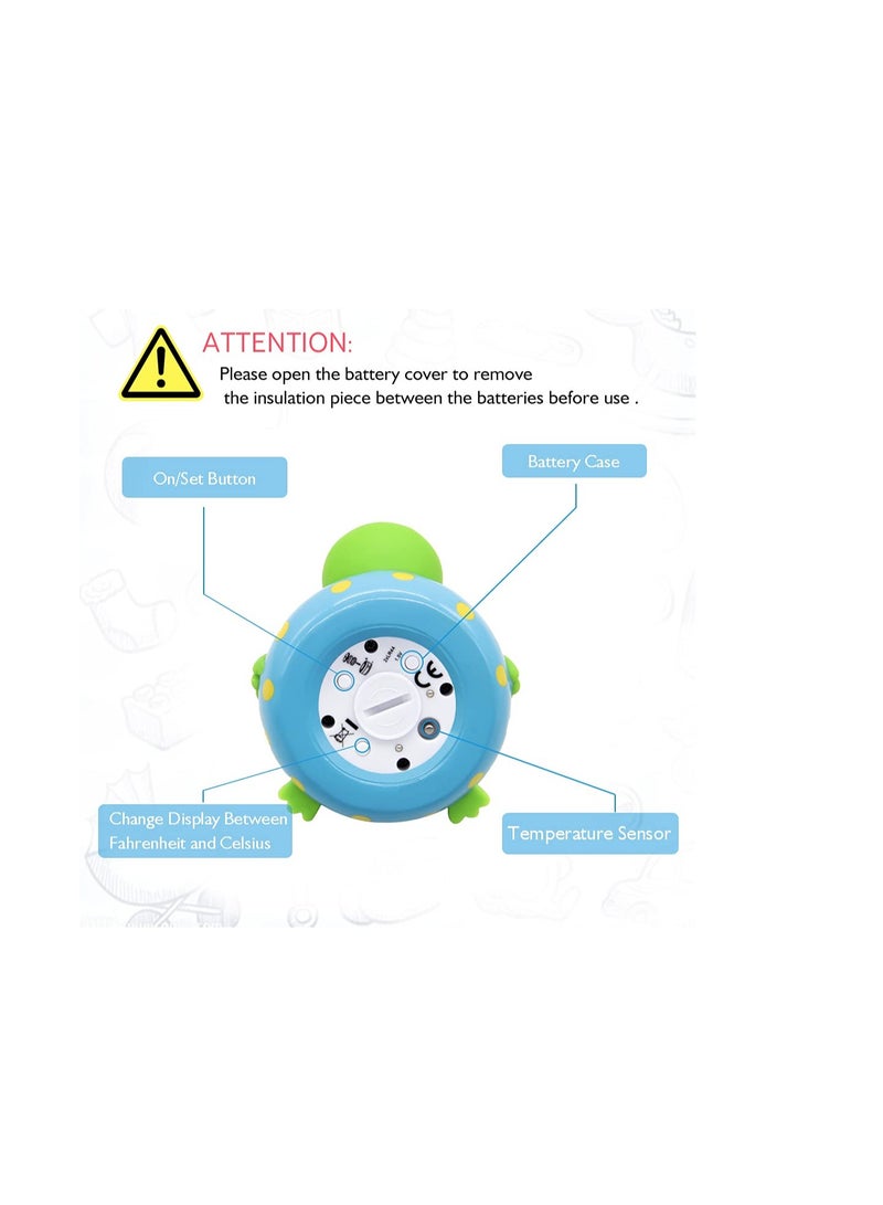 SOLARAE Baby Bath Thermometer with Room Temperature| Fahrenheit and Celsius|Frog Lovely Shape|Kids' Bathroom Safety Products Bath Toys - Image 4