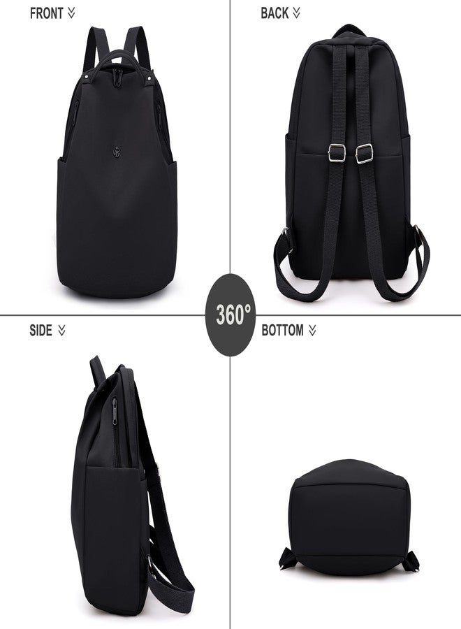 Nawoshow Mini Nylon Women Backpacks,Small Ladies backpacks Casual Lightweight Shopping Travel Daypack (Black) - Image 3