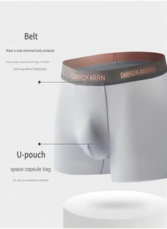 Generic Men's Seamless Boxer Briefs, Ice Silk Underwear, Seamless Thin Breathable Silk Antibacterial Shorts XXL  - Image 5
