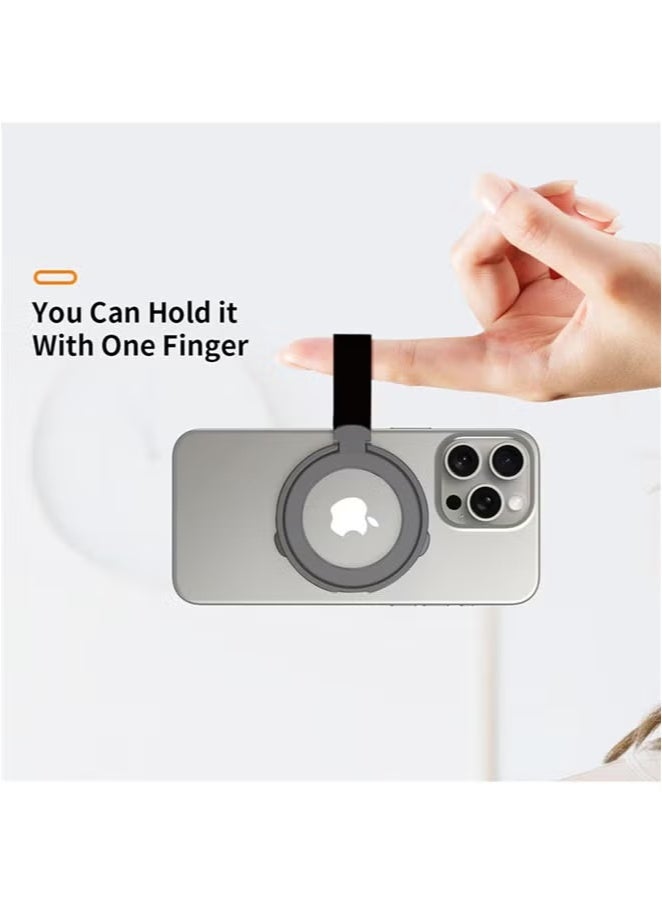 vesus Magnetic Phone Grip Holder Kickstand, Compatible with PopSockets MagSafe Ring Removable, for iPhone, Samsung Galaxy, Google (Black) - Image 4