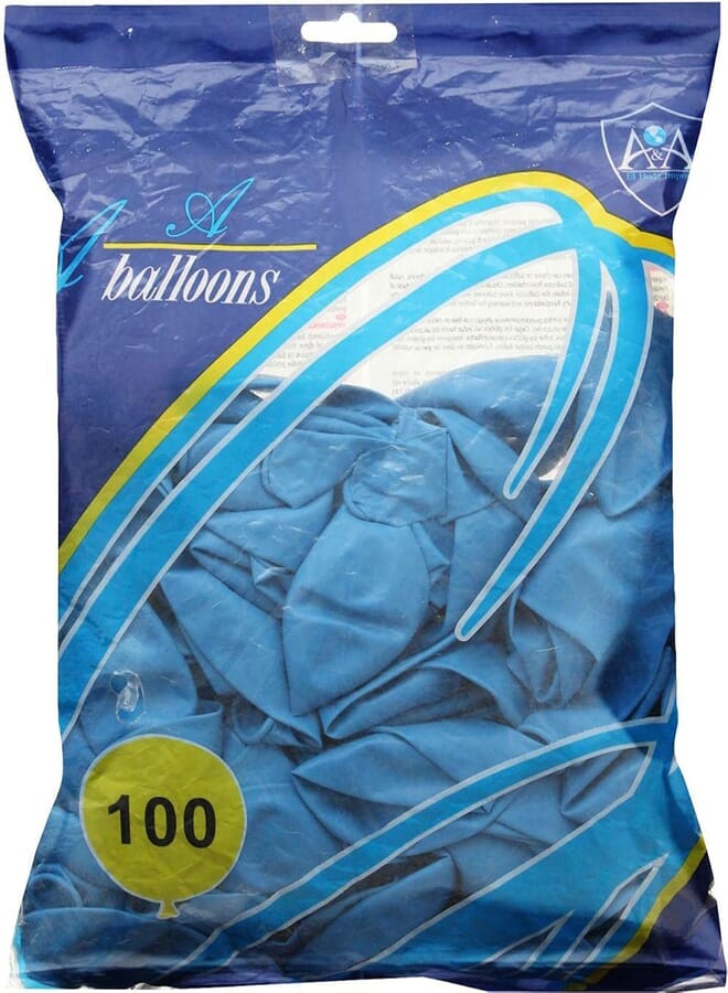 Secret Latex Birthday balloons for unisex -blue 100pcs , 2725609116959