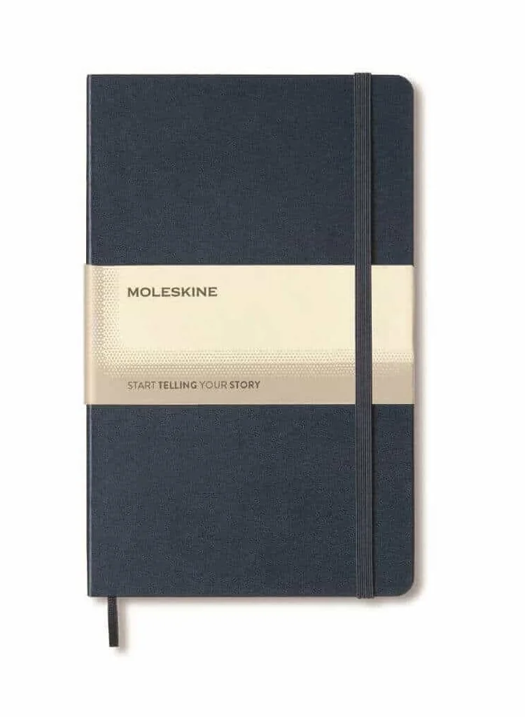 MOLESKINE Moleskine Classic Large Ruled Hard Cover Notebook - Navy