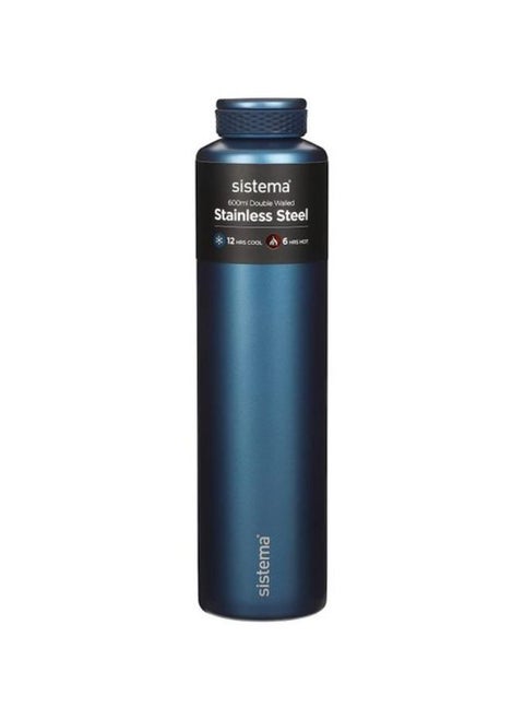 Chic Stainless Bottle 600 Ml - Blue