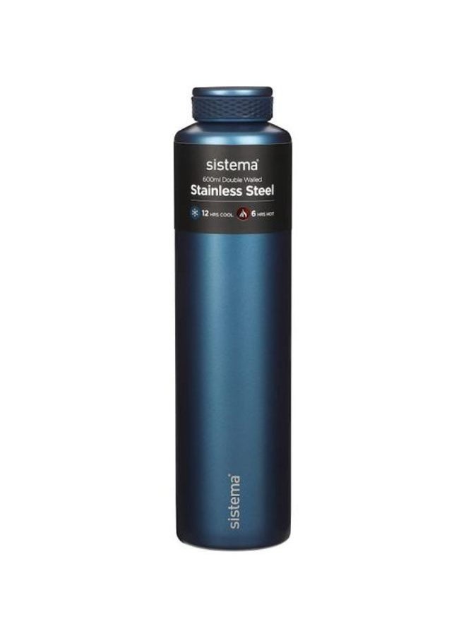 sistema - Chic Stainless Bottle 600 Ml - Blue - Image 1