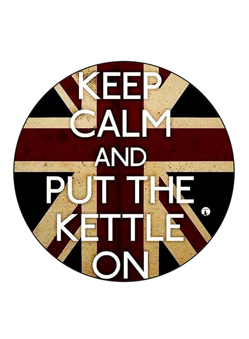 RKN English Phrases Printed Mouse Pad Round  Multicolour