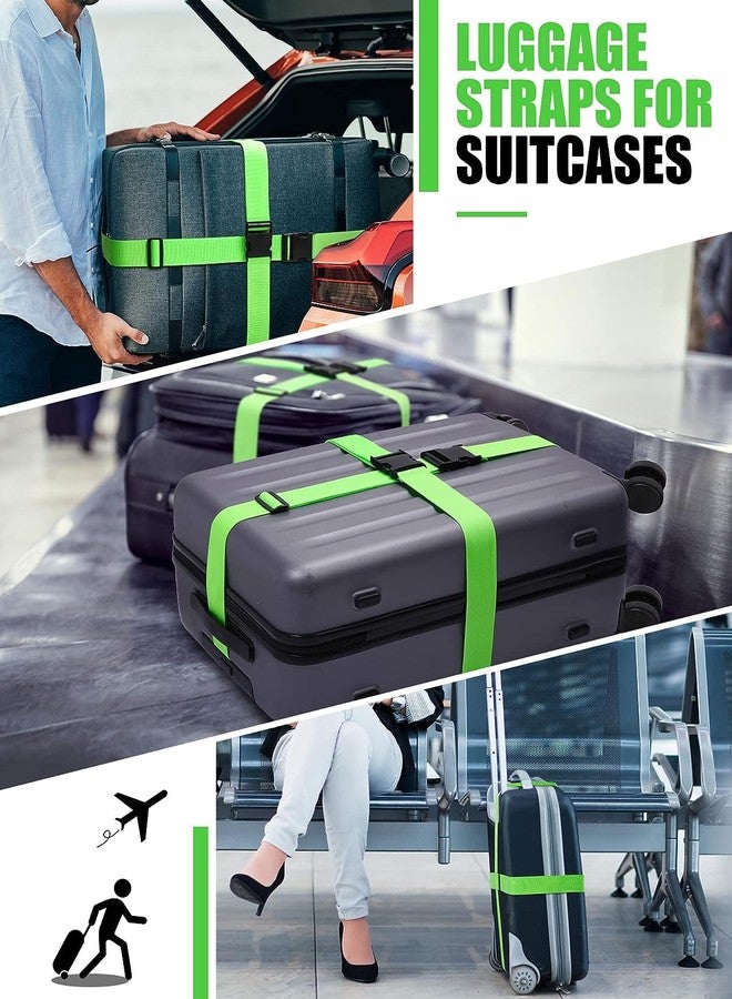 Dayish Luggage Strap for Suitcases, Straps Belts for Trolleys and All Kind of Luggages (4, Green) - Image 3