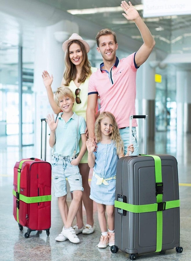 Dayish Luggage Strap for Suitcases, Straps Belts for Trolleys and All Kind of Luggages (4, Green) - Image 2