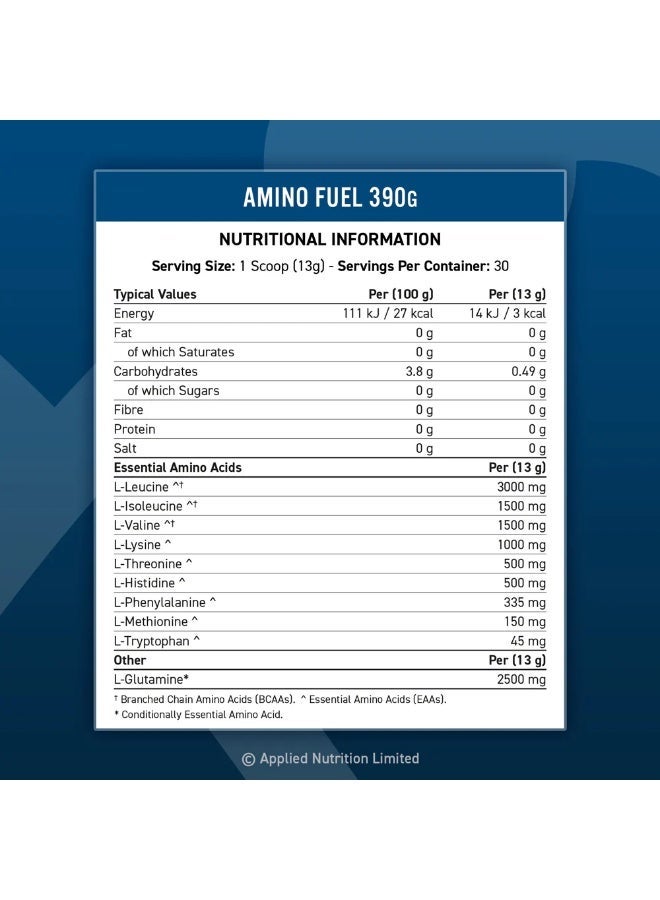 Applied Nutrition Amino Fuel EAA - Cherry Limeade- 390gm - 30 serving - Image 4