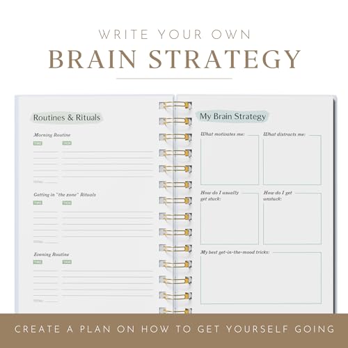 epic self The ADHD Planner - Undated Daily Weekly Schedule Organizer Journal for Disorganized People - Habit Tracker Record Emotions & Mood - Academic Goals - Structure & Focus for Adults Brains (Spiral) - Image 5