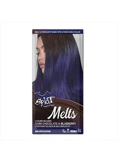 SPLAT SPLAT MELTS COMPLETE KIT WITH BLEACH AND 2 SEMI-PERMANENT HAIR COLORS (Blueberry & Dark Chocolate)  - Image 1