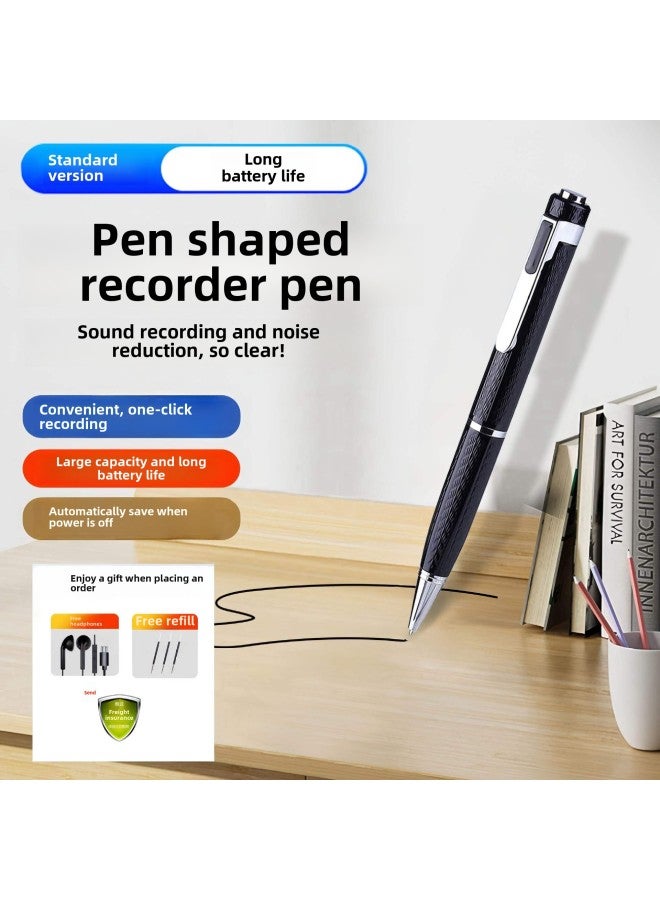 Recording Pen Portable Professional HD Noise Reduction Artifact Intelligent Real-time Text Transfer Portable Meeting Bluetooth-Body Color:Long Battery Life Version [one-click Recording + Intelligent Noise Reduction + Recording While Writing] Comes With 3 Refills-Memory Capacity:64GB  - Image 1