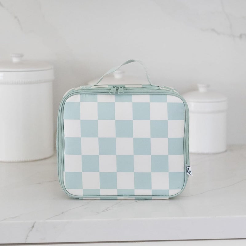 Tiny Twinkle Insulated Lunch Box for Girls and Boys | Durable and Reusable for School & Travel | Ages 3 and Up | Waterproof and Easy to Clean | PFAs and BPA Free（Sage Checkers） - Image 4