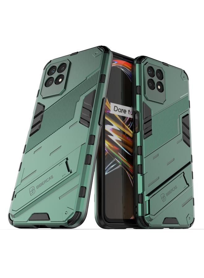 اس-توب جراب لهاتف OPPO Realme 8i Punk Armor 2 في 1 PC + جراب هاتف مقاوم للصدمات من مادة TPU مع حامل غير مرئي - Image 2