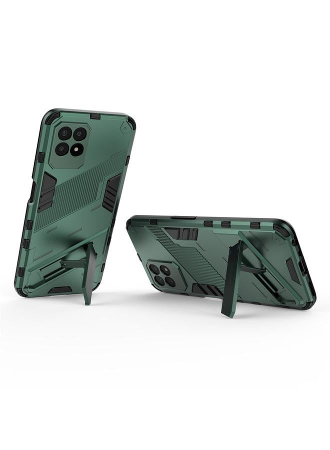 اس-توب جراب لهاتف OPPO Realme 8i Punk Armor 2 في 1 PC + جراب هاتف مقاوم للصدمات من مادة TPU مع حامل غير مرئي - Image 4
