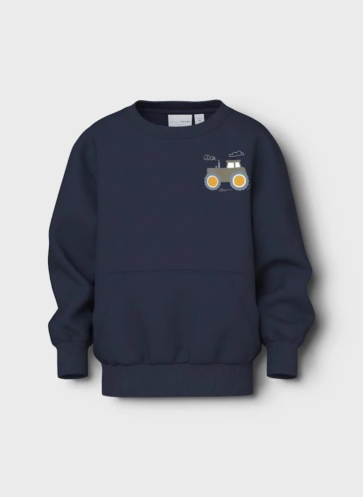 NAME IT Kids Graphic Crew Neck Sweatshirt