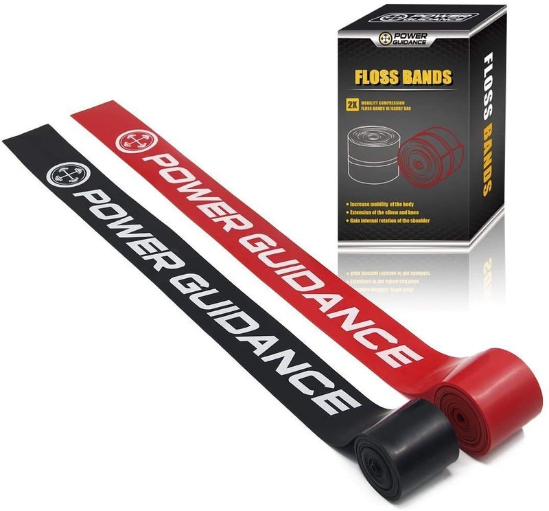 POWER GUIDANCE Muscle Floss Bands - Compression Bands - Mobility & Recovery Bands - for Improving Movement, Increasing Circulation & Reducing Soreness - Image 1