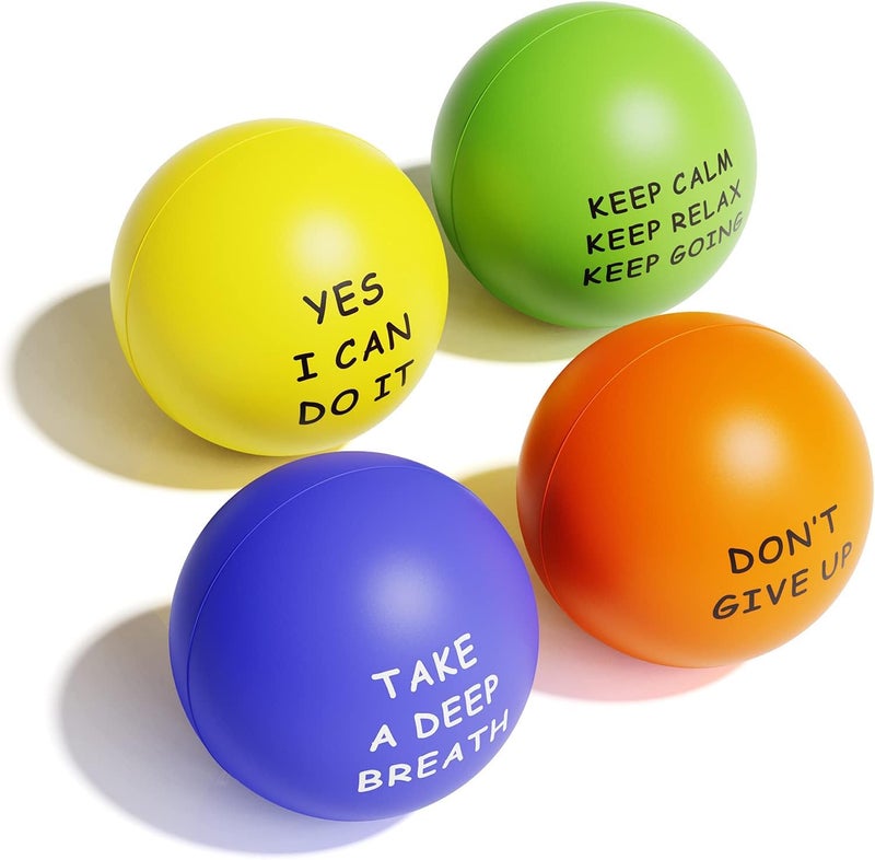 KDG Motivational Stress Balls4 Pack for Kids and AdultsStress Relief Ball with Quetos to Rrelieve Anxiety and Manage Anger - Image 4