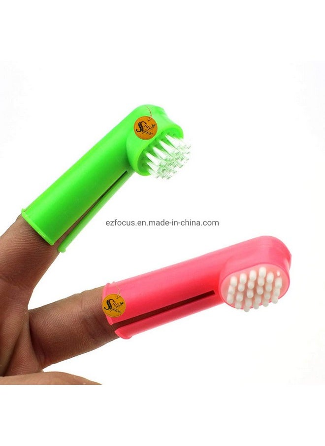 Sage Square Dog Grooming Kit - Dog Plastic Slicker Brush With Press Key For Puppies And Dogs + Dog Toothbrush + Pet Gentle Deshedding Brush Glove For Dog, Puppy, Cat - 3 In 1 Dog Combo  - Image 3