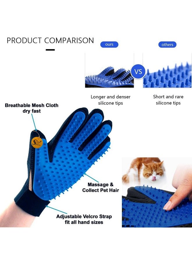 Sage Square Dog Grooming Kit - Dog Plastic Slicker Brush With Press Key For Puppies And Dogs + Dog Toothbrush + Pet Gentle Deshedding Brush Glove For Dog, Puppy, Cat - 3 In 1 Dog Combo  - Image 5