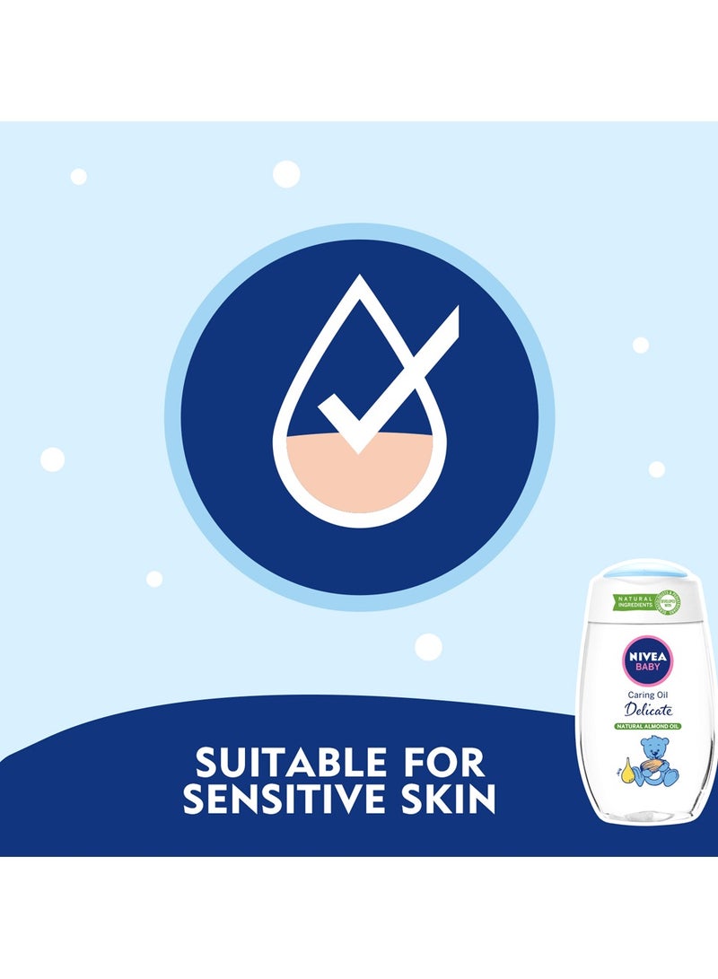Nivea Baby Gentle Care Oil with Almond Oil - 200ml - Image 3