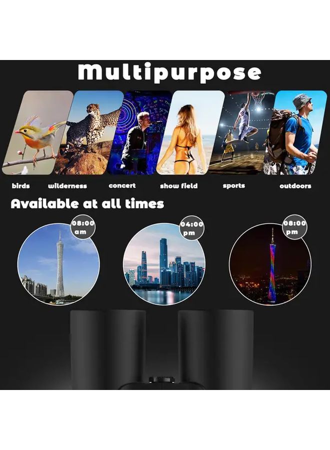 Black Tiger Shark 10x42 HD Binoculars Long Range Zoom for Bird Watching Outdoor Travel Concerts - Image 4