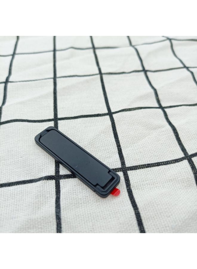 Mobile Phone Stand Neutral Ultra-thin Mini Multi-function Card Type Clip Strip Stand Flip Silk Slide Stand-Color:Black A - Image 1
