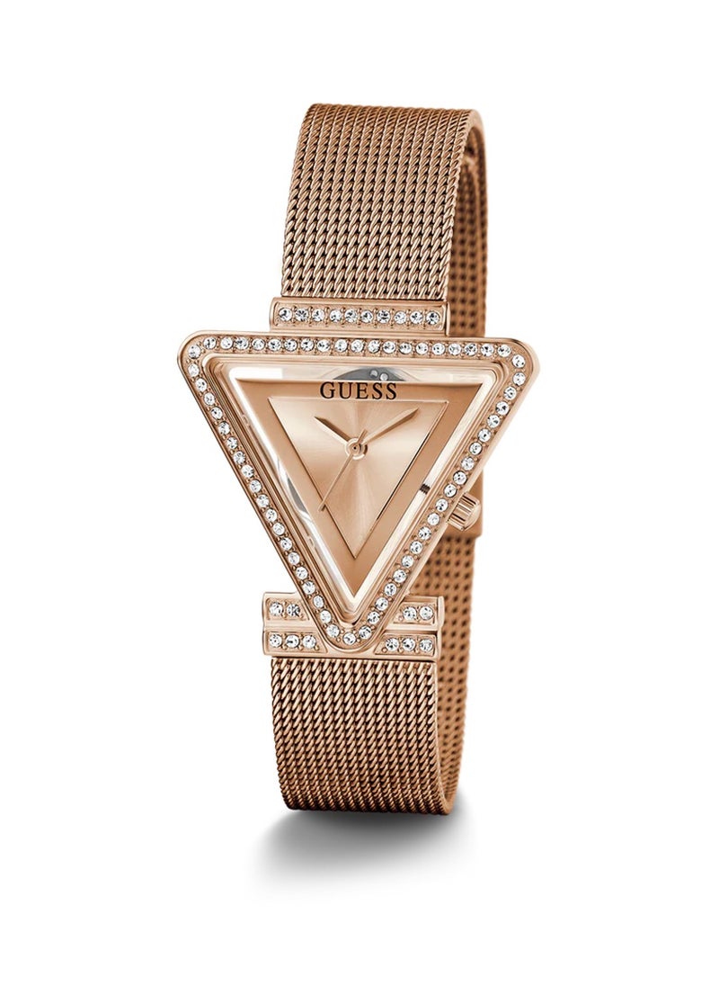 GUESS - Ladies Rose Gold Tone Analog Stainless Steel Band Watch GW0508L3 - 34mm - Image 1