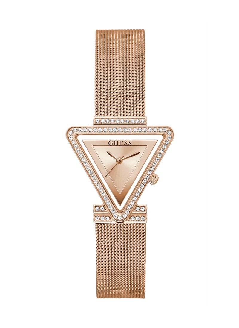 GUESS - Ladies Rose Gold Tone Analog Stainless Steel Band Watch GW0508L3 - 34mm - Image 1