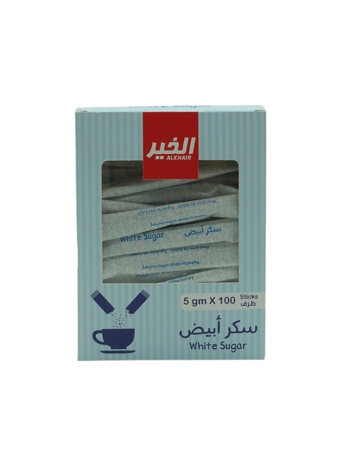 Al Khair White Sugar Sticks 100 Pcs (5g) - Image 2