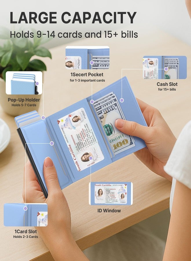 typecase محفظة بطاقات نسائية من تايب كيس، لون أزرق كوبالت أنيق، 3.86 × 2.56 × 0.83 بوصة، تصميم بسيط - Image 3