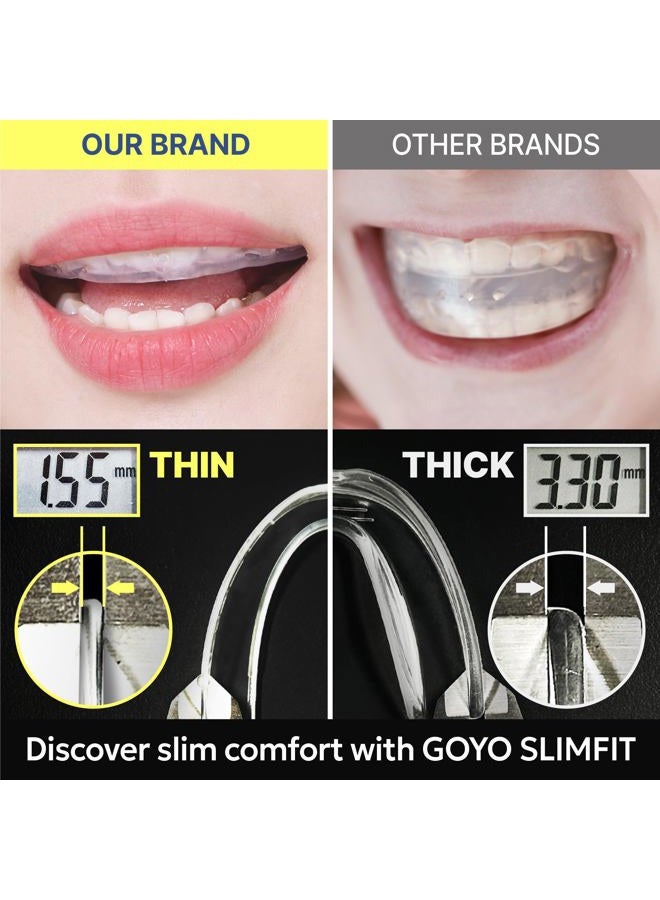 GOYO Slim FIT Pack of 4 Mouth Guard for Clenching Teeth at Night with Thermo Checker & Dental Case | Night Guards for Teeth Grinding | Custom-Fit & Custom Moldable Bruxism Sleep Night Guard - Image 4