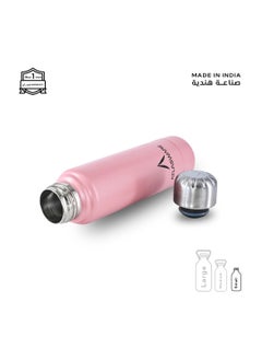 Atlasware Water Bottle with a Capacity of 220 ml, Stainless Steel Water Bottle that keeps Cold for 30 Hours and Keeps Heat for 8 Hours, Pink  - Image 3