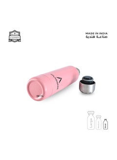 Atlasware Water Bottle with a Capacity of 220 ml, Stainless Steel Water Bottle that keeps Cold for 30 Hours and Keeps Heat for 8 Hours, Pink  - Image 4