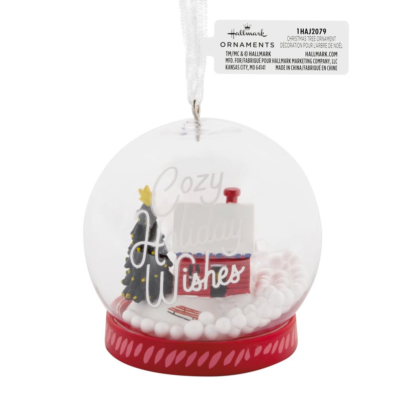Hallmark Cozy Holiday Wishes Snow Globe Christmas Ornament - Image 3