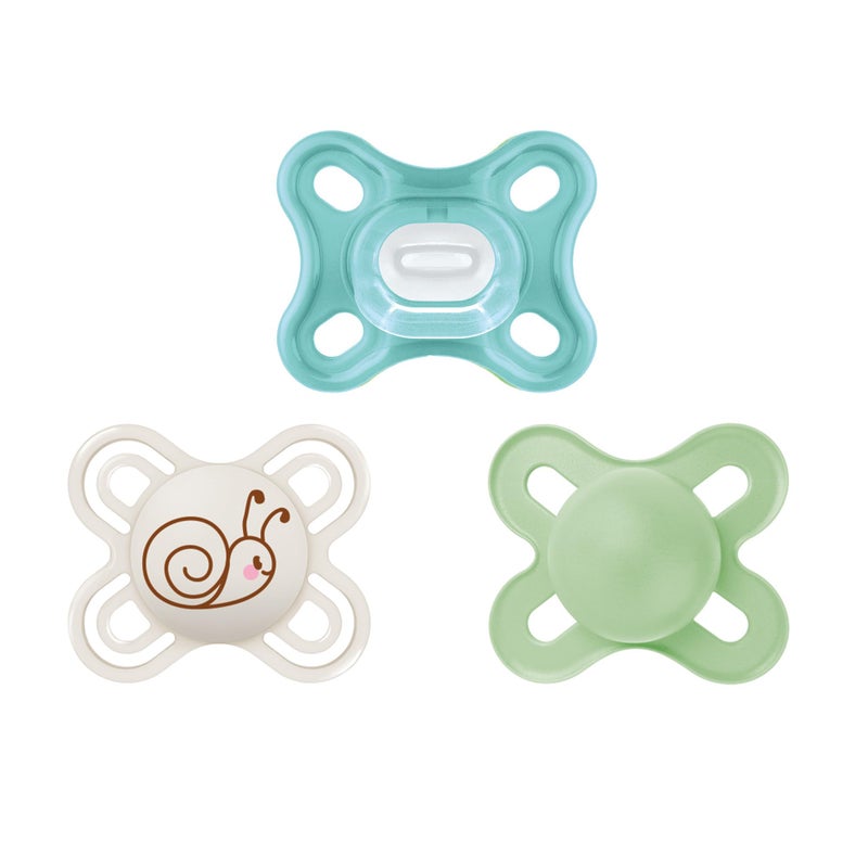 MAM Pacifier Newborn Variety Pack (1 Comfort, 1 Perfect Start, 1 Newborn Original Start) Best Pacifier for Breastfed Babies, 0-3 Months, Unisex, 3-Pack - Image 1