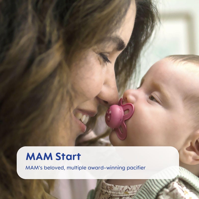 MAM Pacifier Newborn Variety Pack (1 Comfort, 1 Perfect Start, 1 Newborn Original Start) Best Pacifier for Breastfed Babies, 0-3 Months, Unisex, 3-Pack - Image 5
