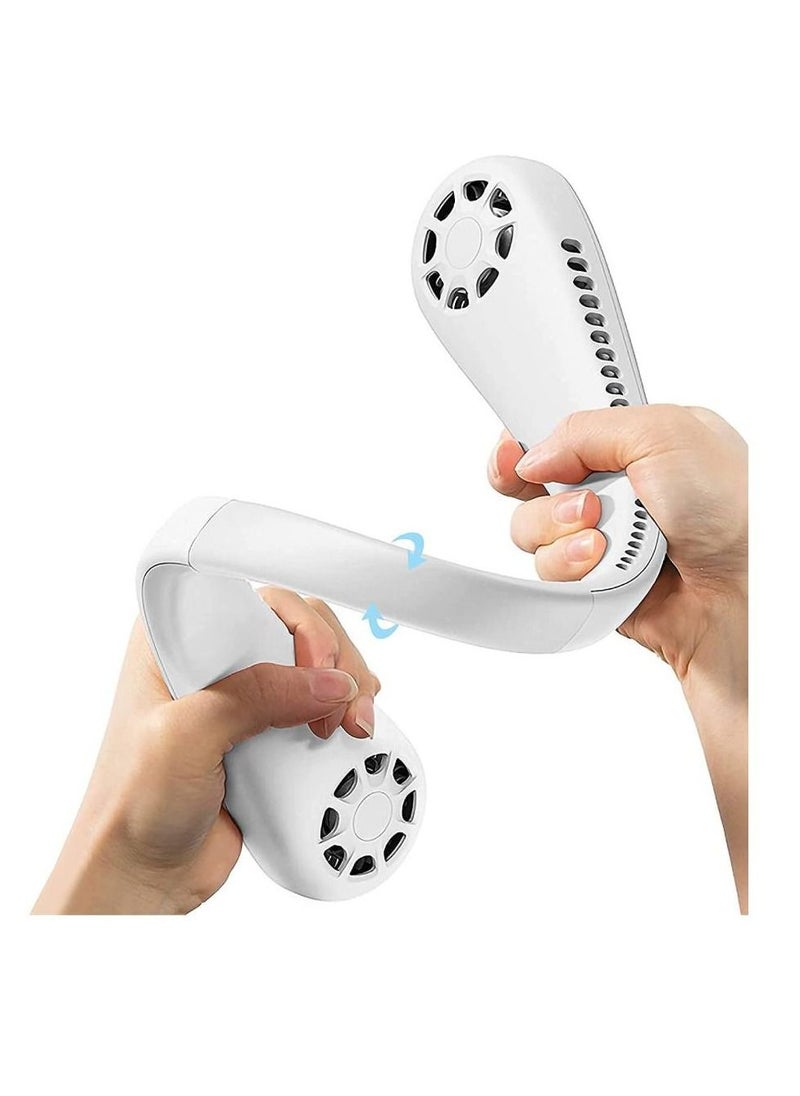 Arabest Portable Neck Fan 3 Speeds/Natural Wind Mode/Angle Adjustable/Hand-free Neck Fan For Both Outdoor & Indoor Use (White)  - Image 5