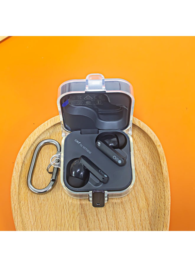Generic For CMF Buds Pro 2 Bluetooth Headset TPU Protective Cover Switch-Color:Transparent Blue-Model:D57  - Image 5